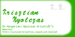 krisztian nyolczas business card